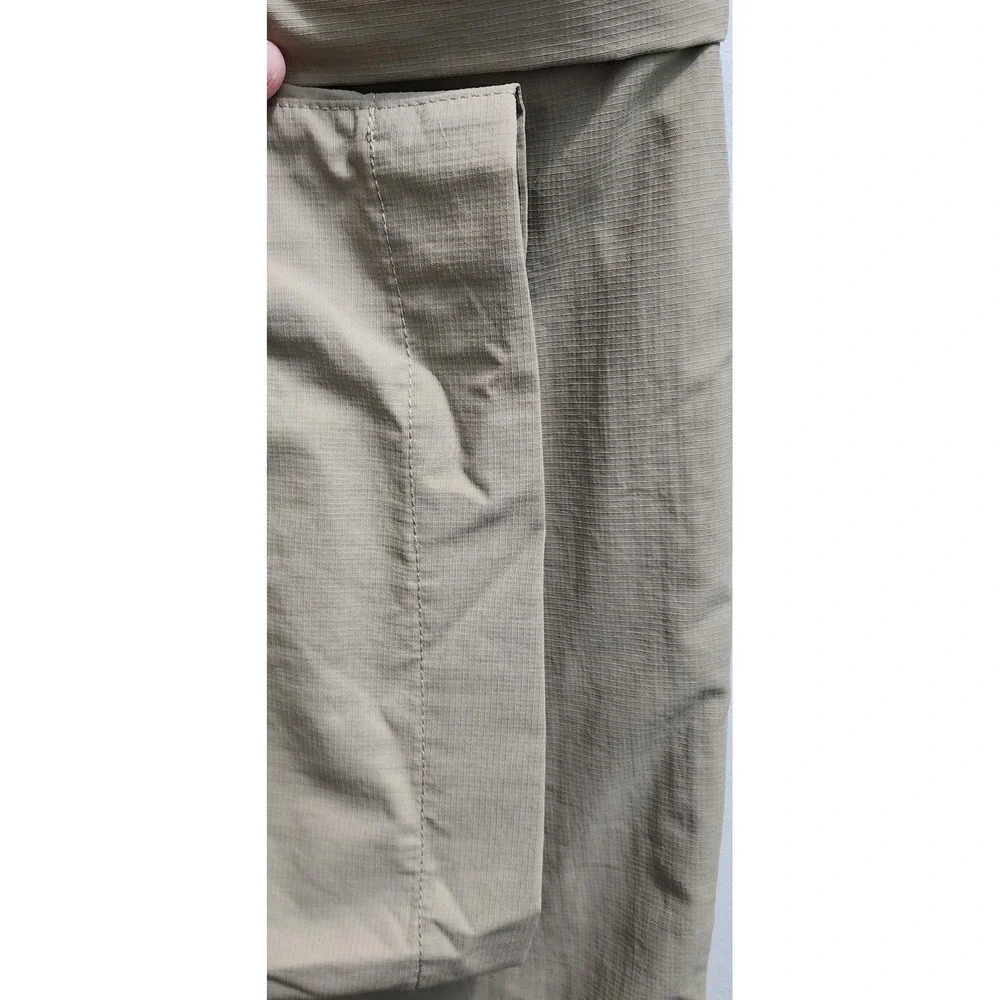 The North‎ Face Mens Convertible Hiking Pants Khaki Ripstop Zip Off Shorts 38x32